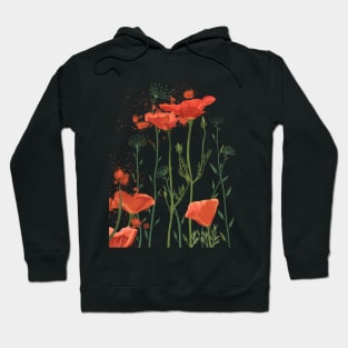 Poppies. Meadow Flowers. Hoodie